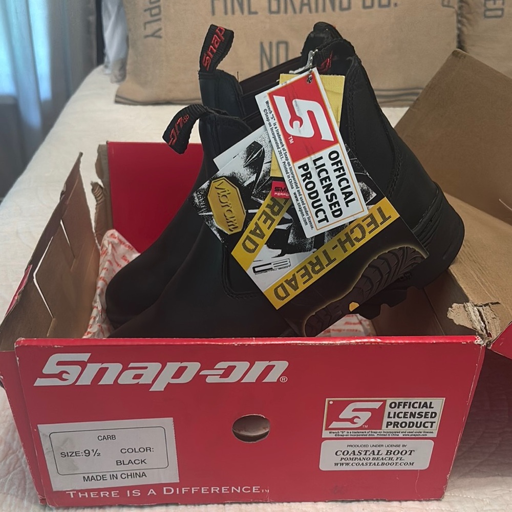 Snap Black Durable Work Boots